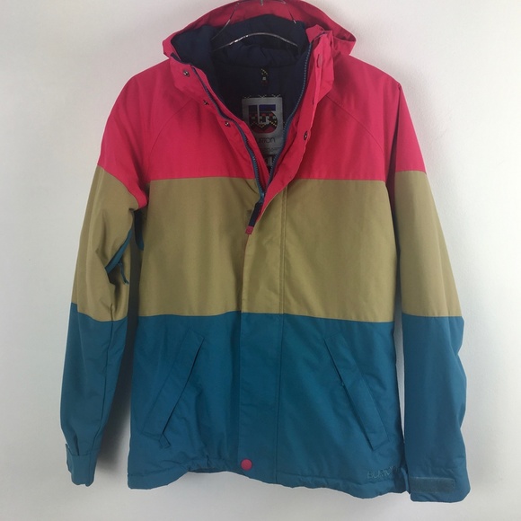 color block snowboard jacket